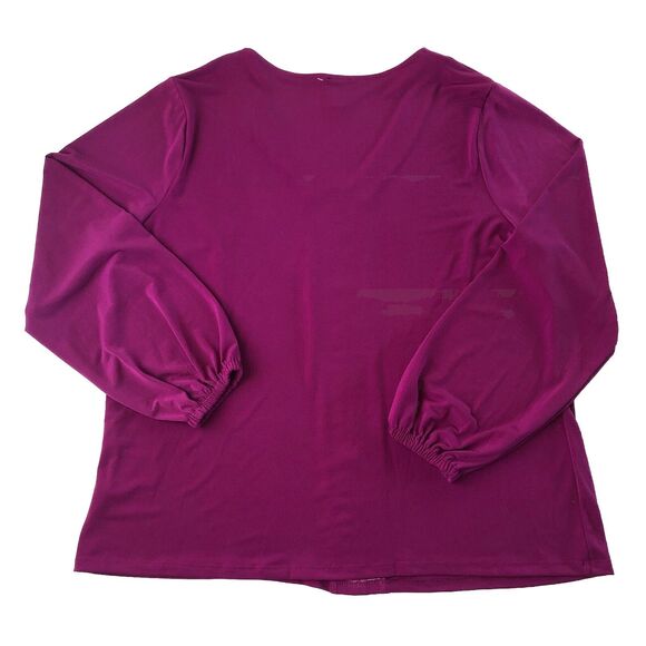 INC International Concepts Women’s Purple Embellished Blouse Size 1X NWOT - Picture 3 of 13